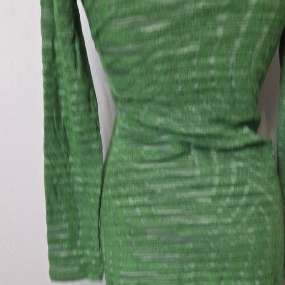Missoni Green Textured Knit Polo Midi Dress